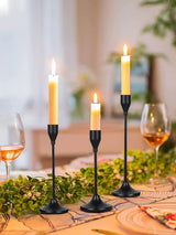 3Pcs European Style Metal Candle Holders – Wedding & Home Décor