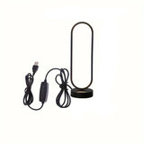 LED Ring Bedside Lamp with 3-Color Dimming – USB Powered