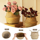 Seaweed Wicker Basket – Hanging Flower Pot & Storage Basket