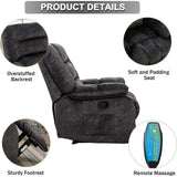Overstuffed Massage Recliner with Heat & Vibration – Plush Fabric Reclining Chair