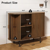 40" Modern Sideboard Buffet Cabinet with Sliding Door & Adjustable Shelf