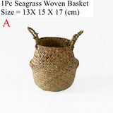 Seaweed Wicker Basket – Hanging Flower Pot & Storage Basket