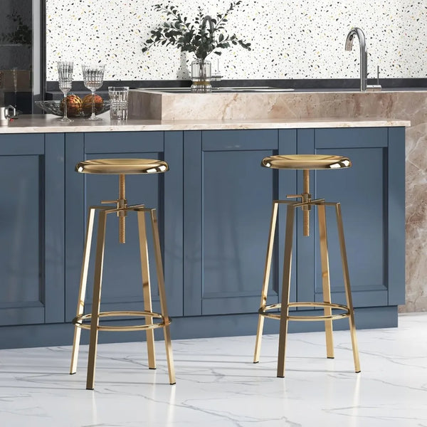 Atlas Industrial Bar Stools Set of 2-kitchen-Krewe Home Interiors
