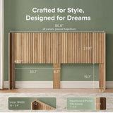 Brooklyn Wood Wall-Mount Headboard – 62.4" Modern Farmhouse-Bedroom-Krewe Home Interiors