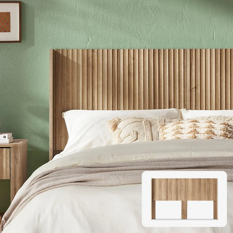 Brooklyn Wood Wall-Mount Headboard – 62.4" Modern Farmhouse-Bedroom-Krewe Home Interiors