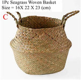 Seaweed Wicker Basket – Hanging Flower Pot & Storage Basket