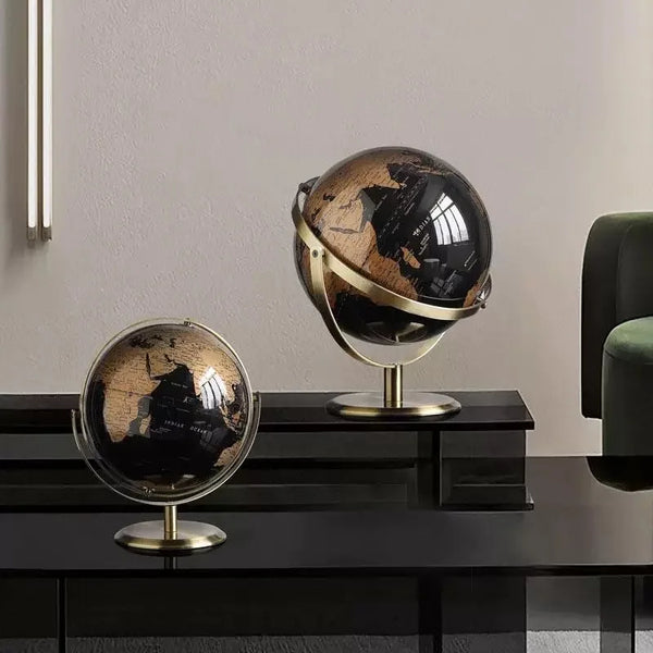 Creative Metal Rotating Globe – Educational Desk Decor-Home decor-Krewe Home Interiors