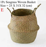 Seaweed Wicker Basket – Hanging Flower Pot & Storage Basket