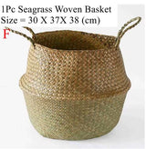 Seaweed Wicker Basket – Hanging Flower Pot & Storage Basket