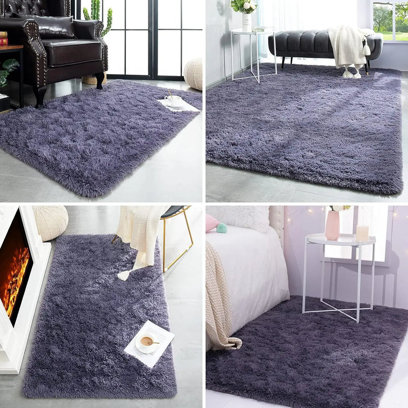 Fluffy Area Rug for Bedroom & Living Room – Non-Slip, Soft, Durable-Living Room-Krewe Home Interiors