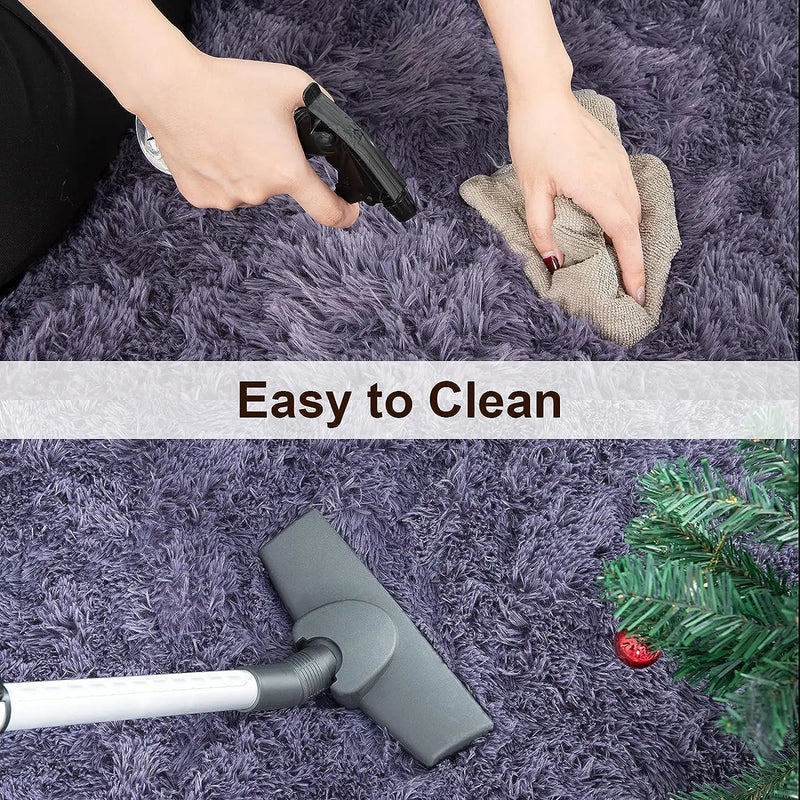 Fluffy Area Rug for Bedroom & Living Room – Non-Slip, Soft, Durable-Living Room-Krewe Home Interiors