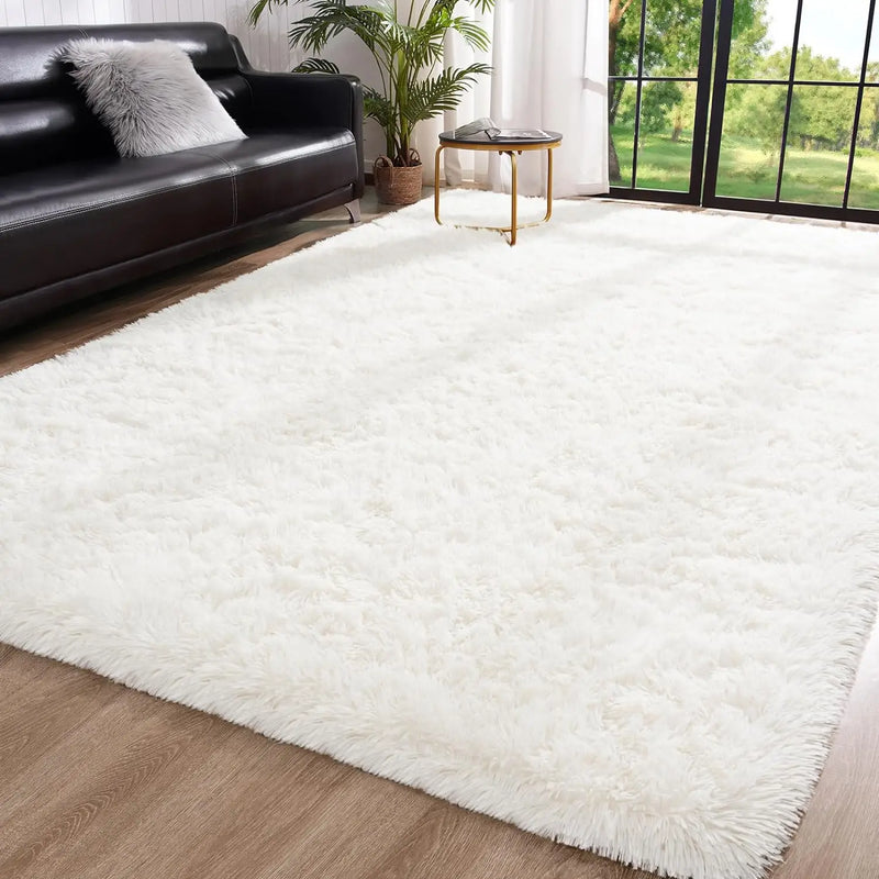 Fluffy Area Rug for Bedroom & Living Room – Non-Slip, Soft, Durable-Living Room-Krewe Home Interiors