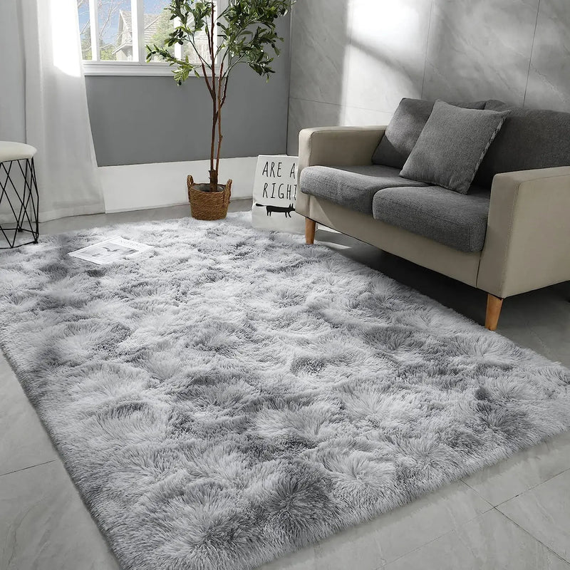 Fluffy Area Rug for Bedroom & Living Room – Non-Slip, Soft, Durable-Living Room-Krewe Home Interiors
