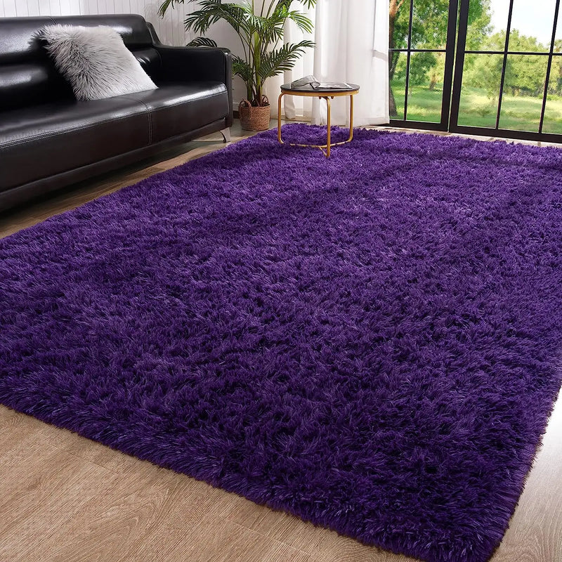 Fluffy Area Rug for Bedroom & Living Room – Non-Slip, Soft, Durable-Living Room-Krewe Home Interiors