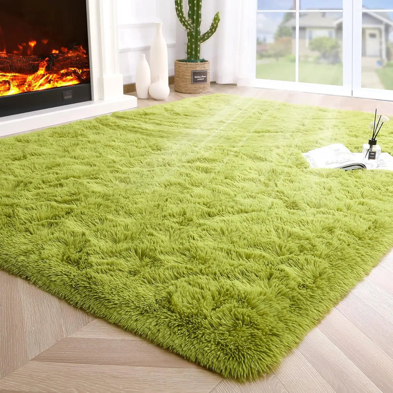 Fluffy Area Rug for Bedroom & Living Room – Non-Slip, Soft, Durable-Living Room-Krewe Home Interiors