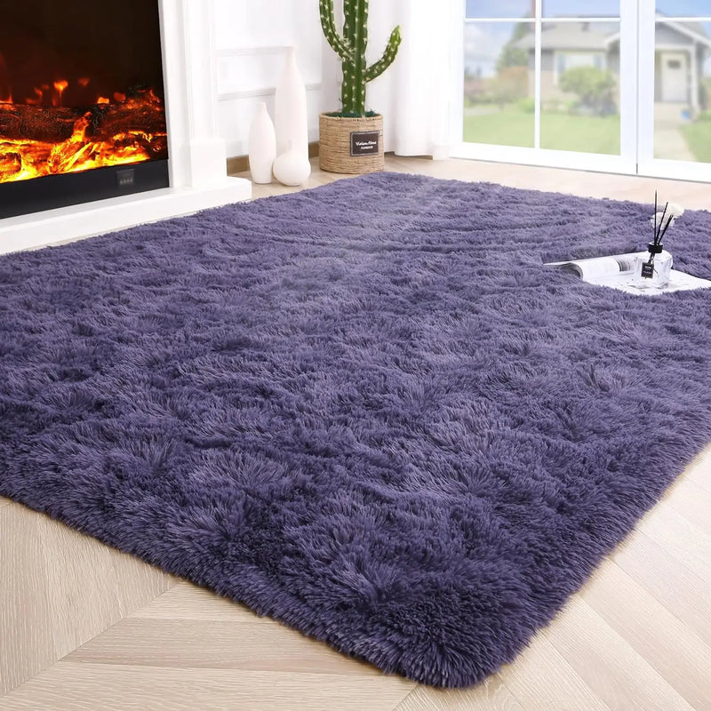 Fluffy Area Rug for Bedroom & Living Room – Non-Slip, Soft, Durable-Living Room-Krewe Home Interiors