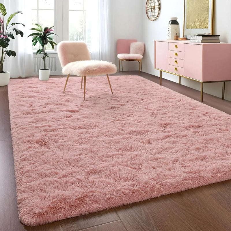 Fluffy Area Rug for Bedroom & Living Room – Non-Slip, Soft, Durable-Living Room-Krewe Home Interiors