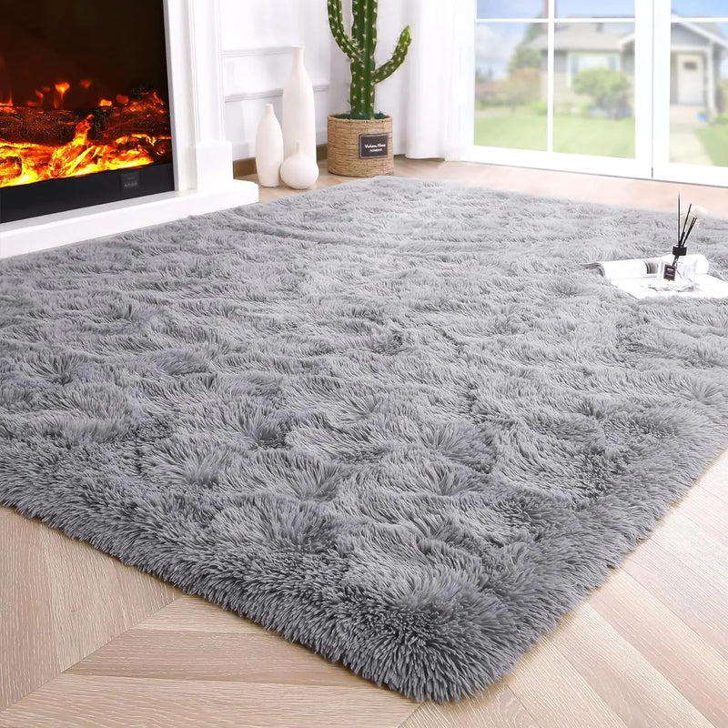 Fluffy Area Rug for Bedroom & Living Room – Non-Slip, Soft, Durable-Living Room-Krewe Home Interiors