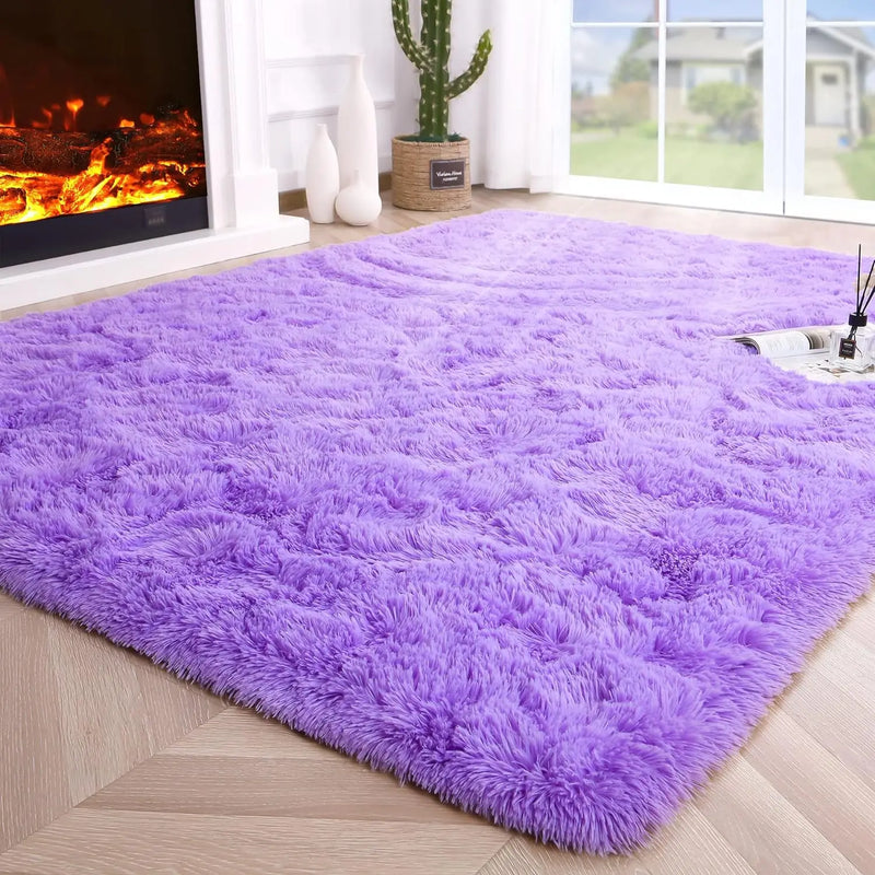 Fluffy Area Rug for Bedroom & Living Room – Non-Slip, Soft, Durable-Living Room-Krewe Home Interiors