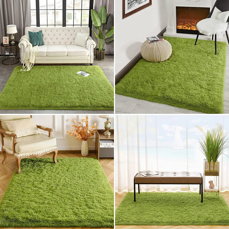 Fluffy Area Rug for Bedroom & Living Room – Non-Slip, Soft, Durable-Living Room-Krewe Home Interiors