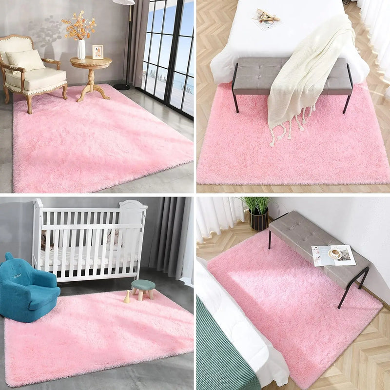 Fluffy Area Rug for Bedroom & Living Room – Non-Slip, Soft, Durable-Living Room-Krewe Home Interiors
