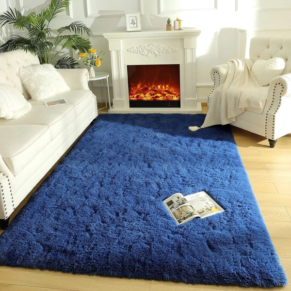 Fluffy Area Rug for Bedroom & Living Room – Non-Slip, Soft, Durable-Living Room-Krewe Home Interiors
