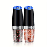 Gravity Electric Salt & Pepper Grinder Set – LED, One-Handed Operation-kitchen-Krewe Home Interiors
