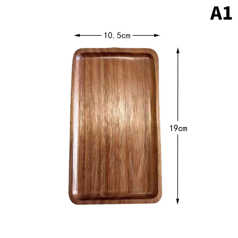 Japanese-Style Solid Wood Decor Tray-Krewe Home Interiors