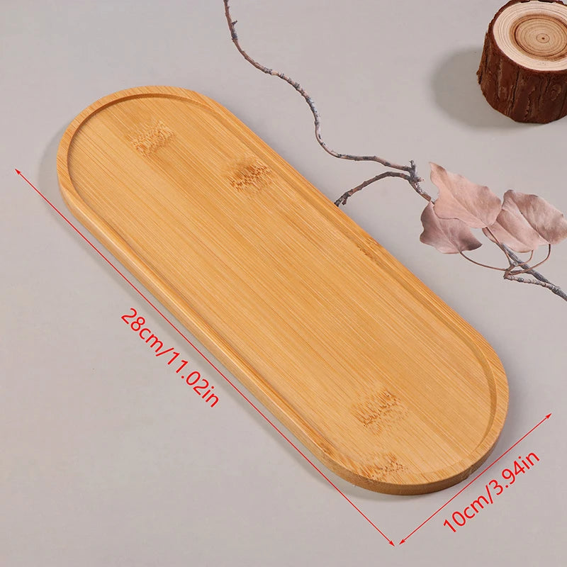 Japanese-Style Solid Wood Decor Tray-Krewe Home Interiors