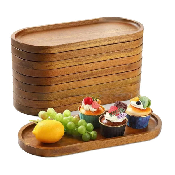 Japanese-Style Solid Wood Decor Tray-Krewe Home Interiors