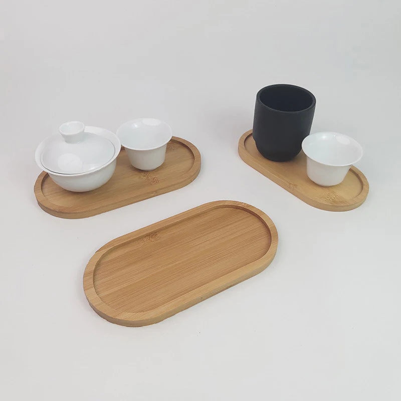 Japanese-Style Solid Wood Decor Tray-Krewe Home Interiors
