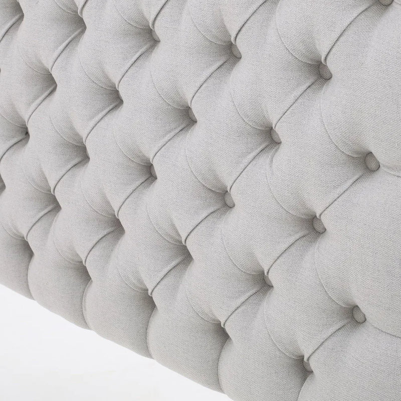Jezebel Light Grey Fabric Headboard – Adjustable Queen/Full-Bedroom-Krewe Home Interiors