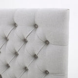 Jezebel Light Grey Fabric Headboard – Adjustable Queen/Full-Bedroom-Krewe Home Interiors