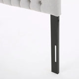 Jezebel Light Grey Fabric Headboard – Adjustable Queen/Full-Bedroom-Krewe Home Interiors