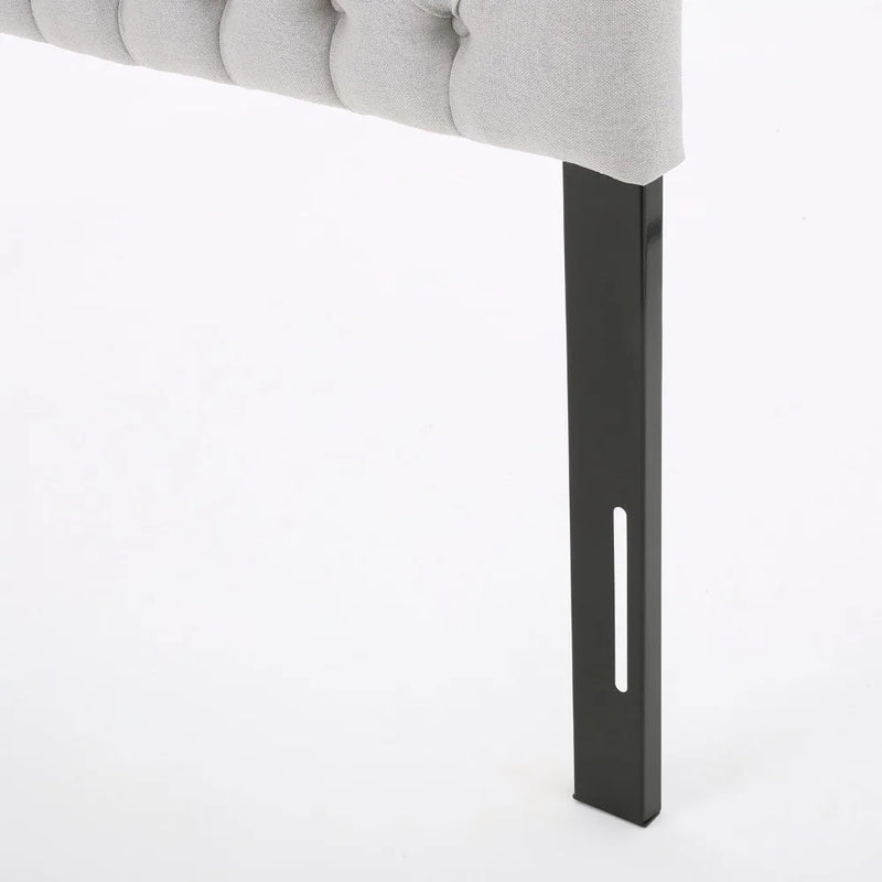Jezebel Light Grey Fabric Headboard – Adjustable Queen/Full-Bedroom-Krewe Home Interiors