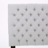 Jezebel Light Grey Fabric Headboard – Adjustable Queen/Full-Bedroom-Krewe Home Interiors