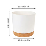 Large Modern Plastic Plant Pot with Drainage Tray-Home decor-Krewe Home Interiors