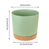Large Modern Plastic Plant Pot with Drainage Tray-Home decor-Krewe Home Interiors