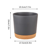 Large Modern Plastic Plant Pot with Drainage Tray-Home decor-Krewe Home Interiors