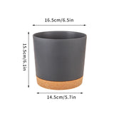 Large Modern Plastic Plant Pot with Drainage Tray-Home decor-Krewe Home Interiors