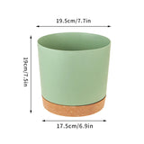 Large Modern Plastic Plant Pot with Drainage Tray-Home decor-Krewe Home Interiors