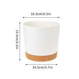 Large Modern Plastic Plant Pot with Drainage Tray-Home decor-Krewe Home Interiors