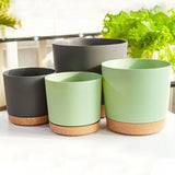 Large Modern Plastic Plant Pot with Drainage Tray-Home decor-Krewe Home Interiors