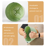 Large Modern Plastic Plant Pot with Drainage Tray-Home decor-Krewe Home Interiors