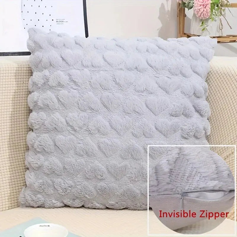 Love Plush Throw Pillow Cover – Solid Color Elegance-Home decor-Krewe Home Interiors