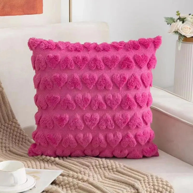 Love Plush Throw Pillow Cover – Solid Color Elegance-Home decor-Krewe Home Interiors