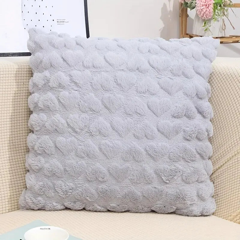 Love Plush Throw Pillow Cover – Solid Color Elegance-Home decor-Krewe Home Interiors