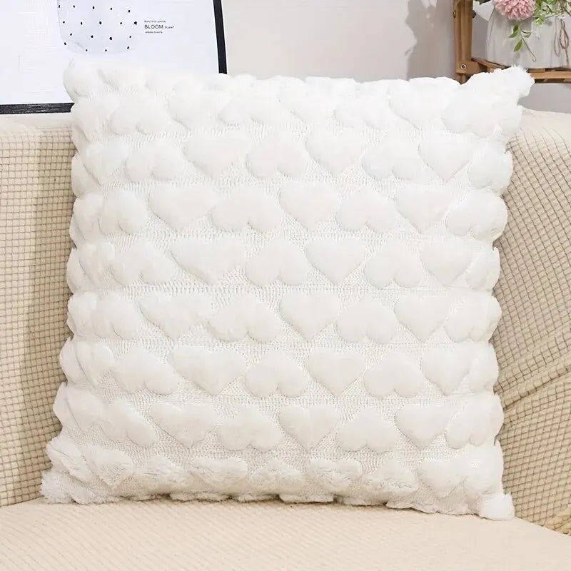Love Plush Throw Pillow Cover – Solid Color Elegance-Home decor-Krewe Home Interiors