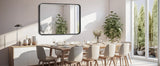 Matte Black Framed Bathroom Mirror, Tempered Glass, Modern Rectangular Design-bathroom-Krewe Home Interiors