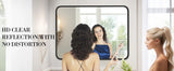 Matte Black Framed Bathroom Mirror, Tempered Glass, Modern Rectangular Design-bathroom-Krewe Home Interiors